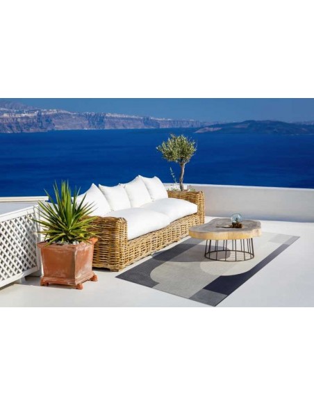 Tappeto moderno Madera, collezione Outdoor Indoor, resistente alle intemperie, 100% polipropilene, ideale per interni ed esterni