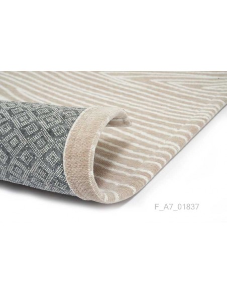 Tappeto moderno lavabile in lavatrice Etna Beige, collezione Unique, Carpet Decor - Turchia, 24% cotone riciclato 4% RPET 72% PE