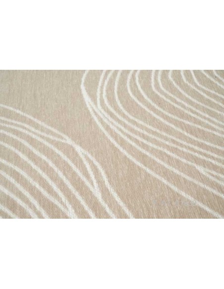 Tappeto moderno lavabile in lavatrice Etna Beige, collezione Unique, Carpet Decor - Turchia, 24% cotone riciclato 4% RPET 72% PE