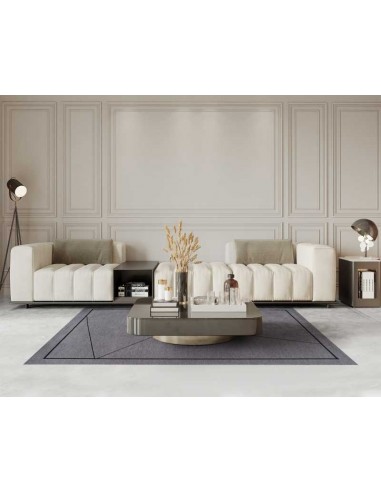 Tappeto moderno lavabile in lavatrice Linea Grey collezione Unique Carpet Decor 160x230 200x300 cm 24% cotone riciclato 4% RPET 