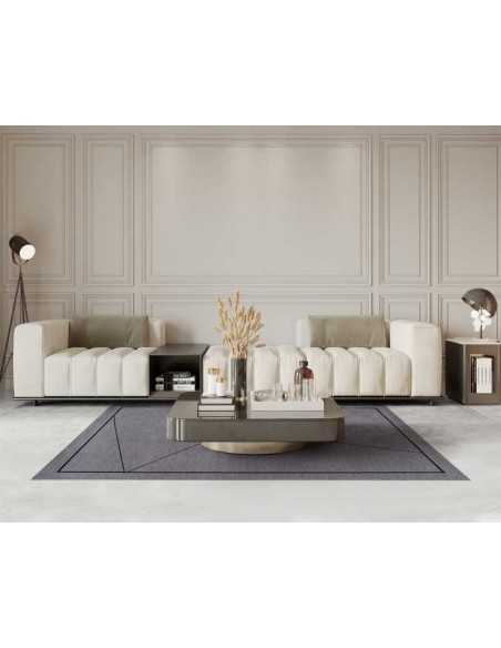 Tappeto moderno lavabile in lavatrice Linea Grey collezione Unique Carpet Decor 160x230 200x300 cm 24% cotone riciclato 4% RPET 