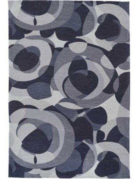 Tappeto moderno lavabile in lavatrice Mare Blue collezione Unique Carpet Decor 160x230 200x300 cm spessore 0,8 cm materiale coto