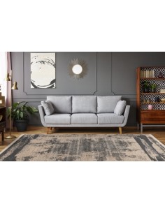 Tappeto moderno grigio versatile, elegante, resistente, di alta qualità. 2