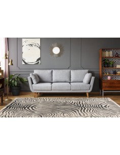 Tappeto moderno nero, elegante e resistente, dialogo tra tradizione e innovazione. 2