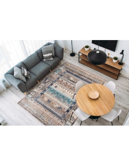 Tappeto moderno Anouk 525 Marrone Blu, elegante e versatile.