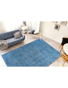 Tappeto moderno blu con design elegante e duraturo dalla Turchia. 2