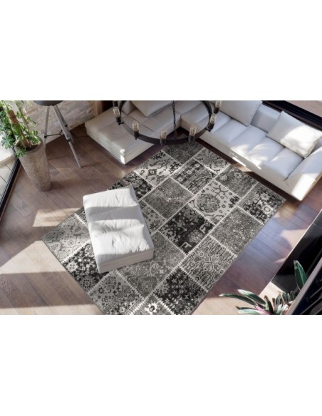 Tappeto moderno Ariya 425 Grigio fonde tradizione e modernità.