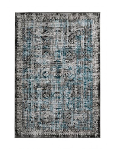 Tappeto moderno blu di design elegante e duraturo.