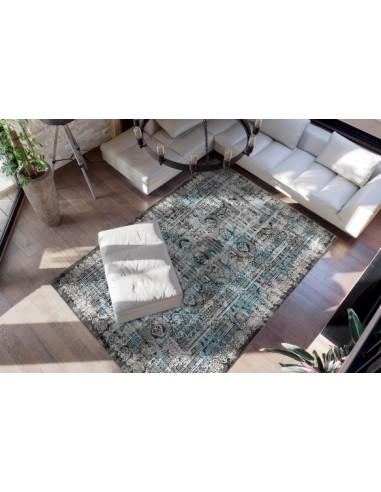 Tappeto moderno blu di design elegante e duraturo.