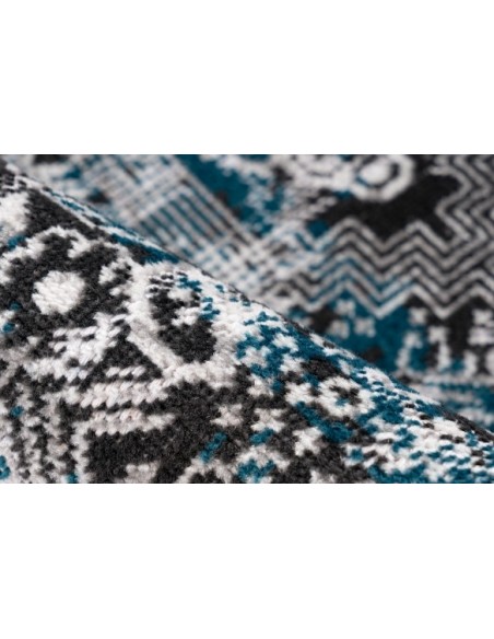 Tappeto moderno blu di design elegante e duraturo.