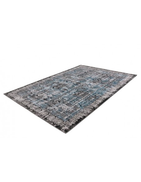 Tappeto moderno blu di design elegante e duraturo.