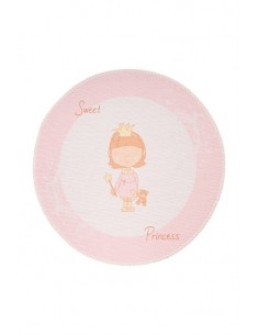 Tappeto moderno per bambini rosa, morbido e resistente.