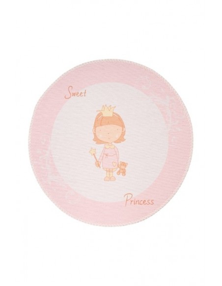 Tappeto moderno per bambini rosa, morbido e resistente.