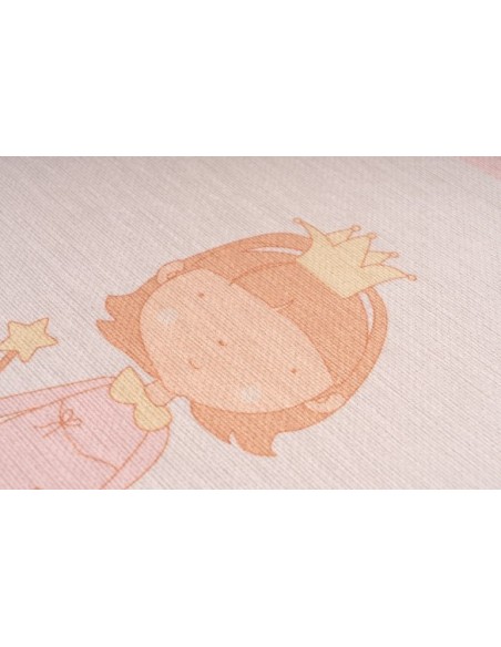 Tappeto moderno per bambini rosa, morbido e resistente.