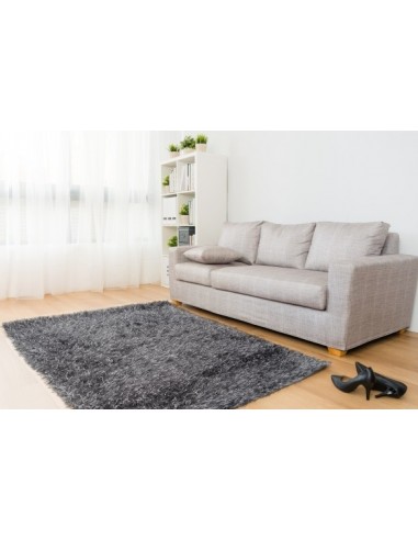 Tappeto moderno grigio scuro di alta qualità e comfort.