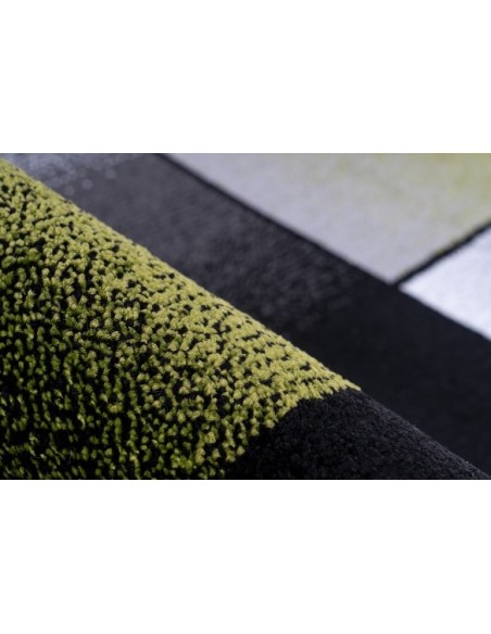 Tappeto moderno "Broadway 300 Verde Grigio" con design audace.