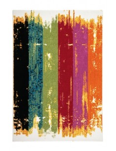 Tappeto moderno con design geometrico audace e vivace.