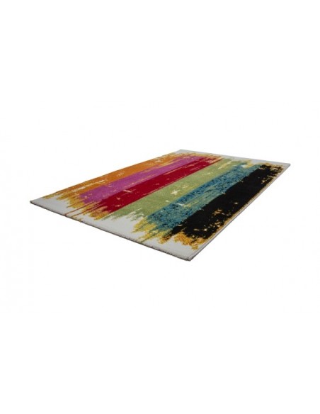Tappeto moderno con design geometrico audace e vivace.