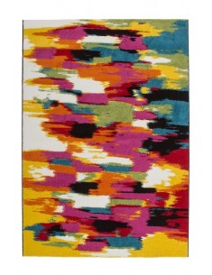 Tappeto moderno con pattern audace e colori vibranti.