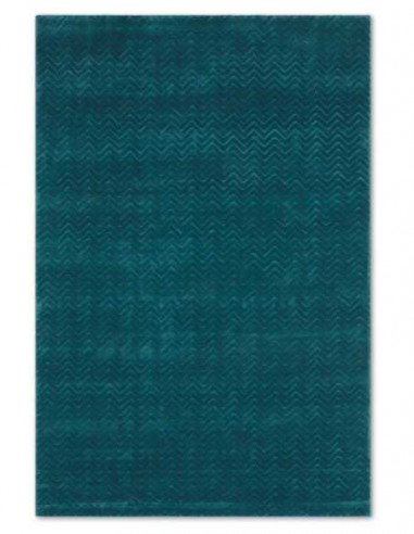 Tappeto Missoni modello Bucarest T74 in colore petrolio, dimensioni 200x300 cm, con elegante motivo a zigzag