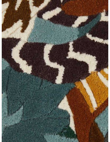 Tappeto rotondo Missoni Rajmahal T100 multicolore con design floreale, diametro 150 cm in lana