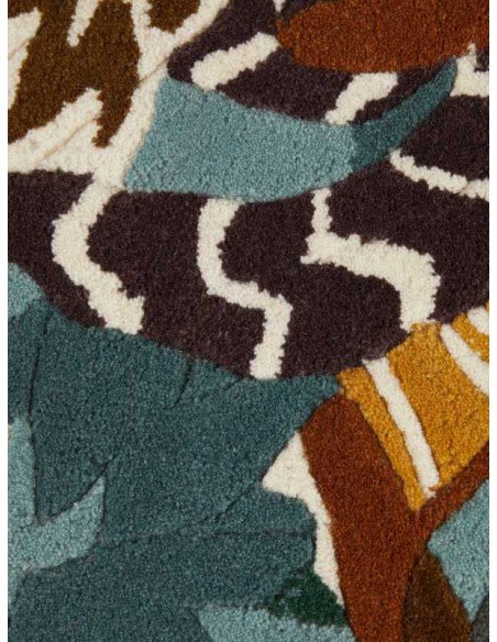 Tappeto rotondo Missoni Rajmahal T100 multicolore con design floreale, diametro 150 cm in lana