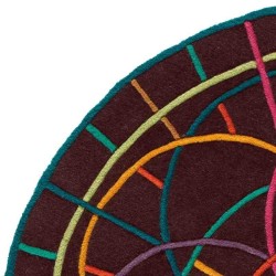 Carpet moderno PORTOFINO SITAP MULTI 130 ROTONDO LANA geometrico scontato del 20% 2