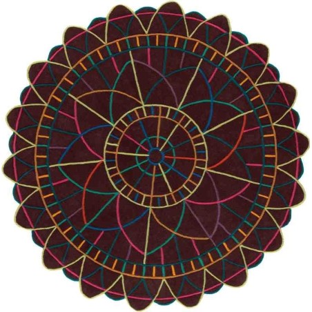 Carpet moderno PORTOFINO SITAP MULTI 220 ROTONDO LANA geometrico scontato del 30%