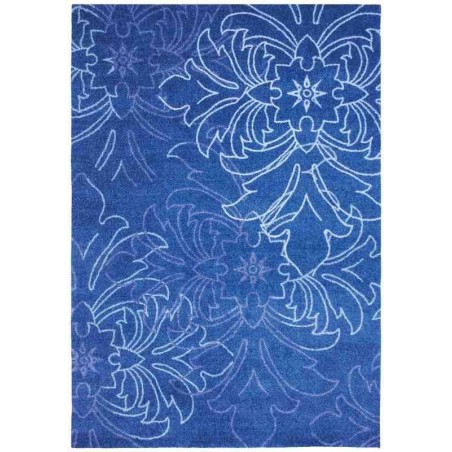tappeto moderno Wissenbach Exposure blu floreale