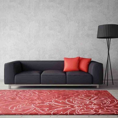 Carpet moderno Wissenbach Exposure rosso  floreale