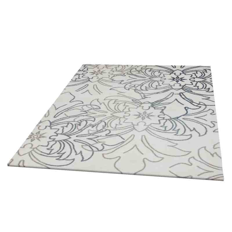 tappeto moderno Wissenbach Exposure crema tortora floreale