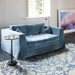 tappeto moderno Wissenbach Exposure crema blu floreale