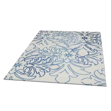 tappeto moderno Wissenbach Exposure crema blu floreale