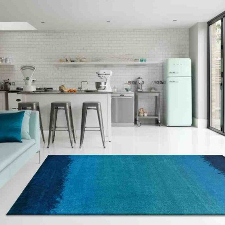 tappeto moderno Wissenbach Scatter Joy blu fantasia