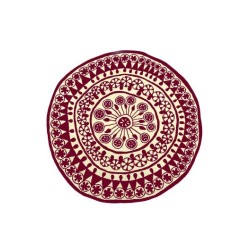tappeto Rangoli Nanimarquina red and white rotondo 2