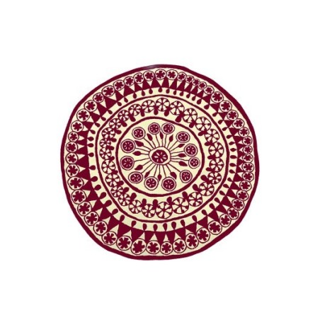 tappeto Rangoli Nanimarquina red and white rotondo