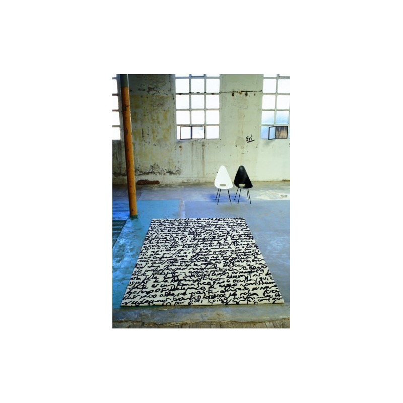 Carpet Manuscript Nanimarquina black on white