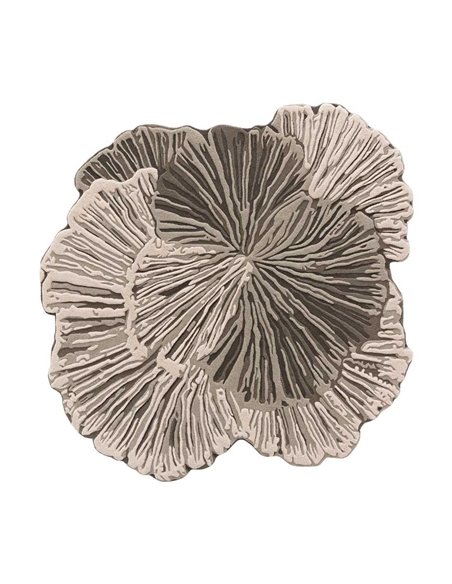 tappeto moderno GAN Botanica Grey visto dall'alto  - novità 2025 |TAPPETI.it