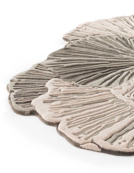 modern rug Botanica Grey by GAN zoom VIEW- new 2025 |TAPPETI.it
