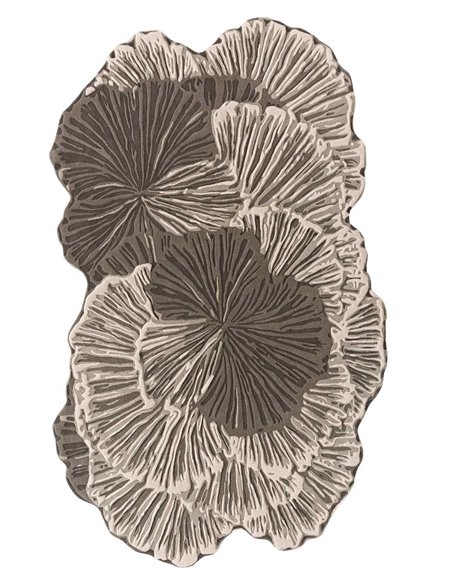 modern rug Botanica Grey Big by GAN top view- new 2025 |TAPPETI.it