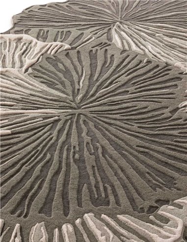 modern rug Botanica Grey Big by GAN zoom VIEW- new 2025 |TAPPETI.it