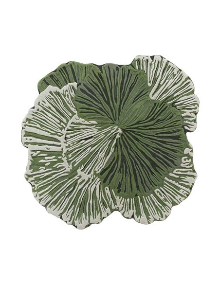 modern rug Botanica Green by GAN top view- new 2025 |TAPPETI.it