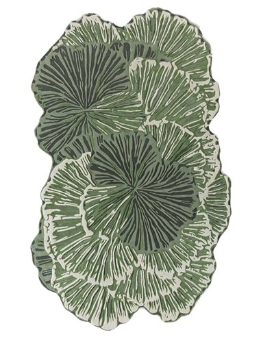 modern rug Botanica Green Big by GAN top view- new 2025 |TAPPETI.it
