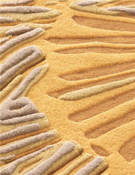 modern rug Botanica Yellow by GAN zoom VIEW- new 2025 |TAPPETI.it