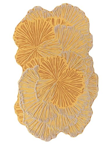 modern rug Botanica Yellow Big by GAN top view- new 2025 |TAPPETI.it