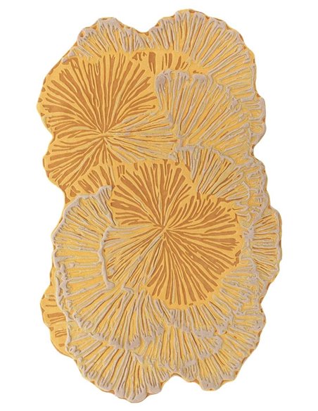 modern rug Botanica Yellow Big by GAN top view- new 2025 |TAPPETI.it