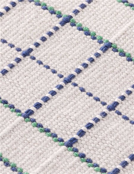 modern rug Reti Outdoor Blue Green by GAN zoom VIEW- new 2025 |TAPPETI.it
