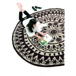 Carpet Rangoli Nanimarquina black and white rotondo
