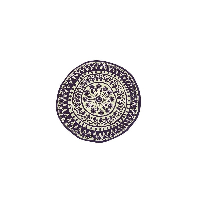Carpet Rangoli Nanimarquina black and white rotondo