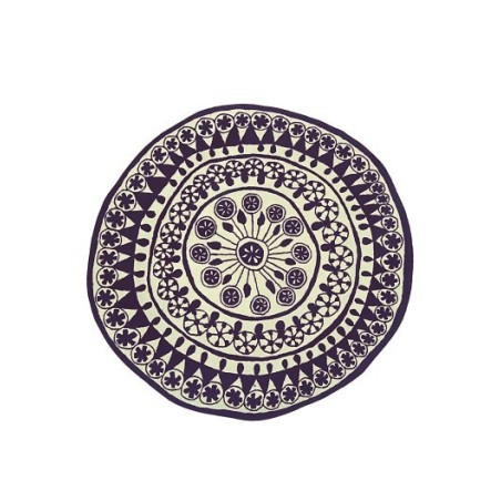 Carpet Rangoli Nanimarquina black and white rotondo